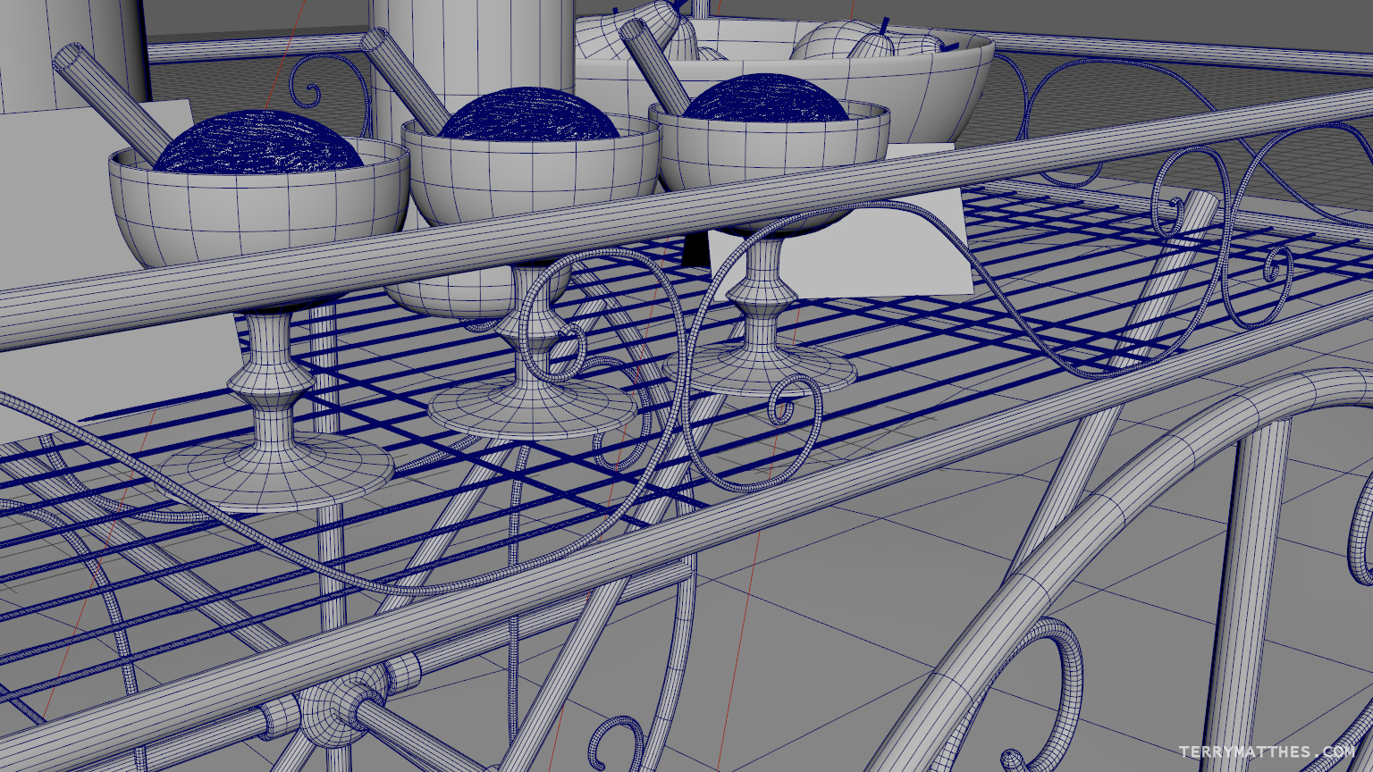 Maya Wine Cart – Modeling Progress